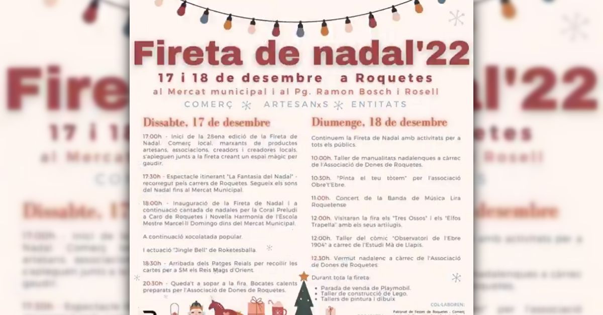 28a Fireta de Nadal de Roquetes 28a Fireta de Nadal de Roquetes