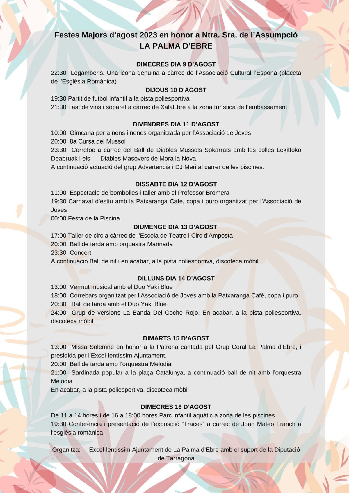 Festa Major 2023 La Palma d�Ebre