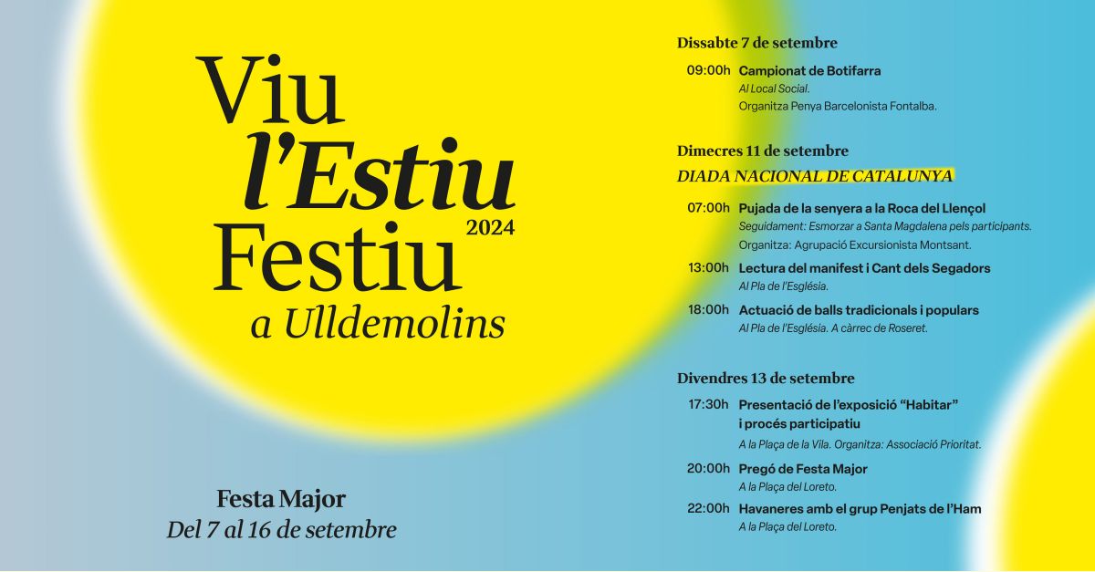 Festa Major a Ulldemolins Festa Major a Ulldemolins