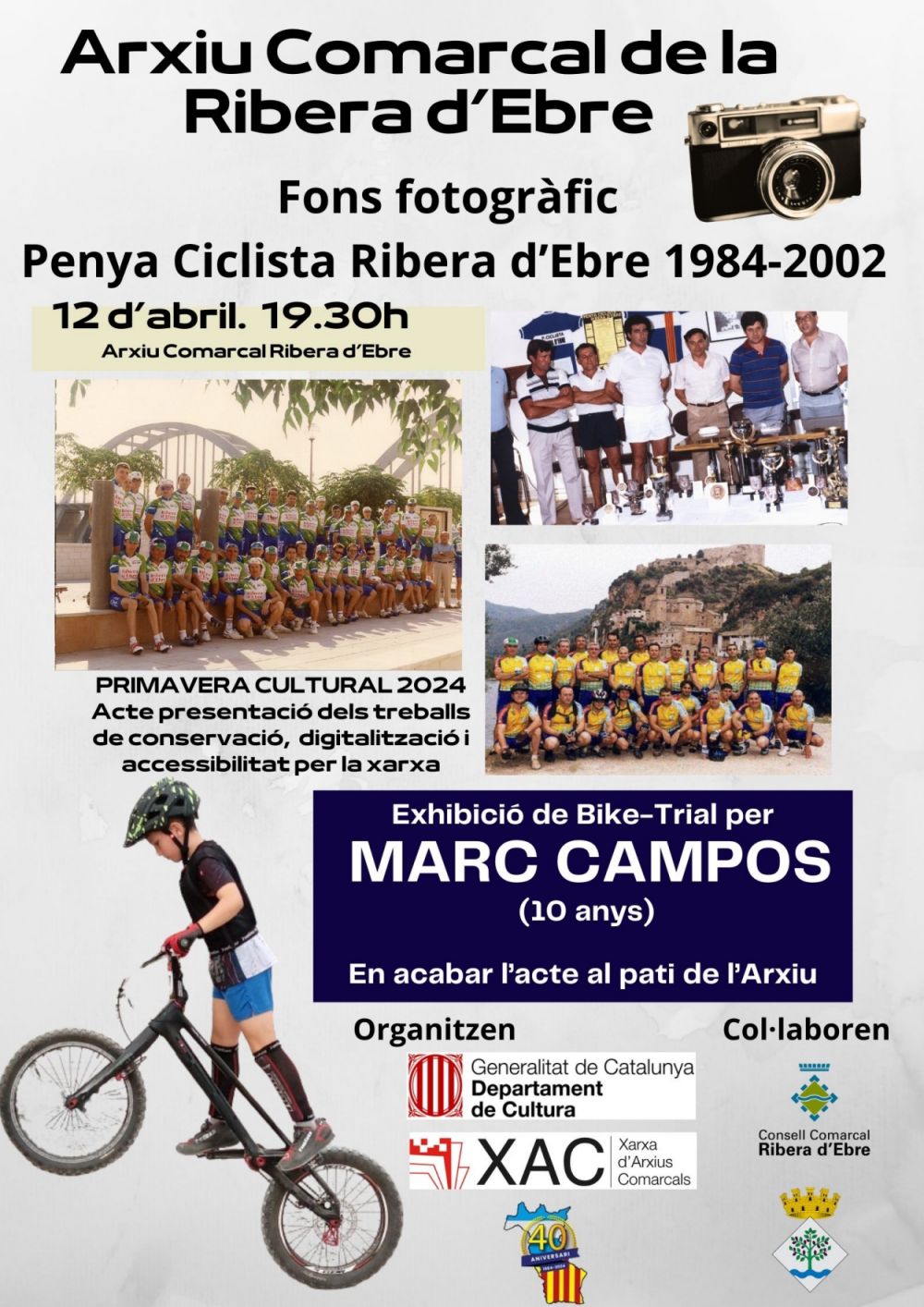 Acte de presentació del fons fotogràfic de la Penya Ciclista Ribera d’Ebre Acte de presentació del fons fotogràfic de la Penya Ciclista Ribera d’Ebre