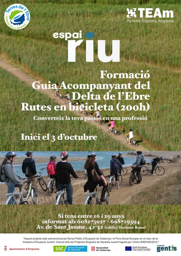 Formaci� guia acompanyant del delta de l&rsquo;Ebre - rutes en bicicleta