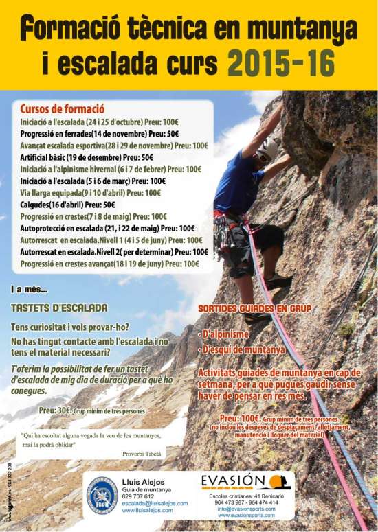 Curs "artificial b�sic" (escalada)