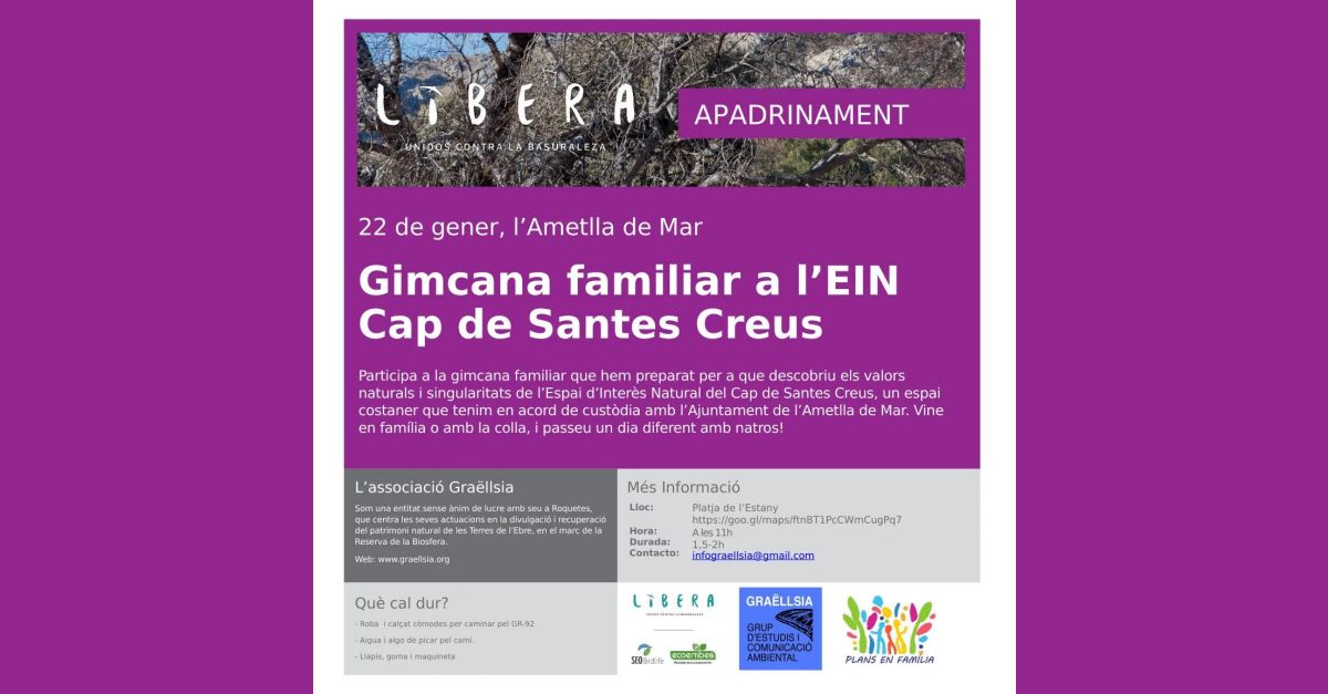 Gimcana familiar a l’EIN Cap de Santes Creus Gimcana familiar a l’EIN Cap de Santes Creus