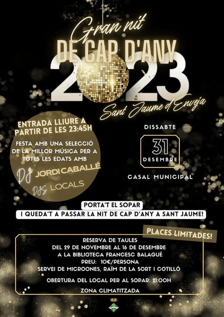 Gran nit de Cap d�Any a Sant Jaume d�Enveja