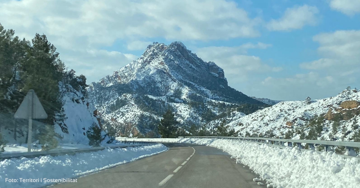 L’extensa nevada del cap de setmana ha deixat fins a 60 cm al Priorat i a les Terres de l’Ebre
