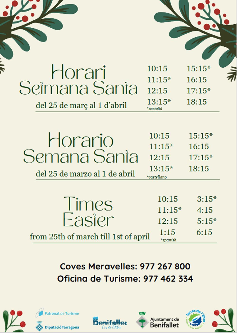 Visites a les Coves Meravelles de Benifallet - Mar� 2024