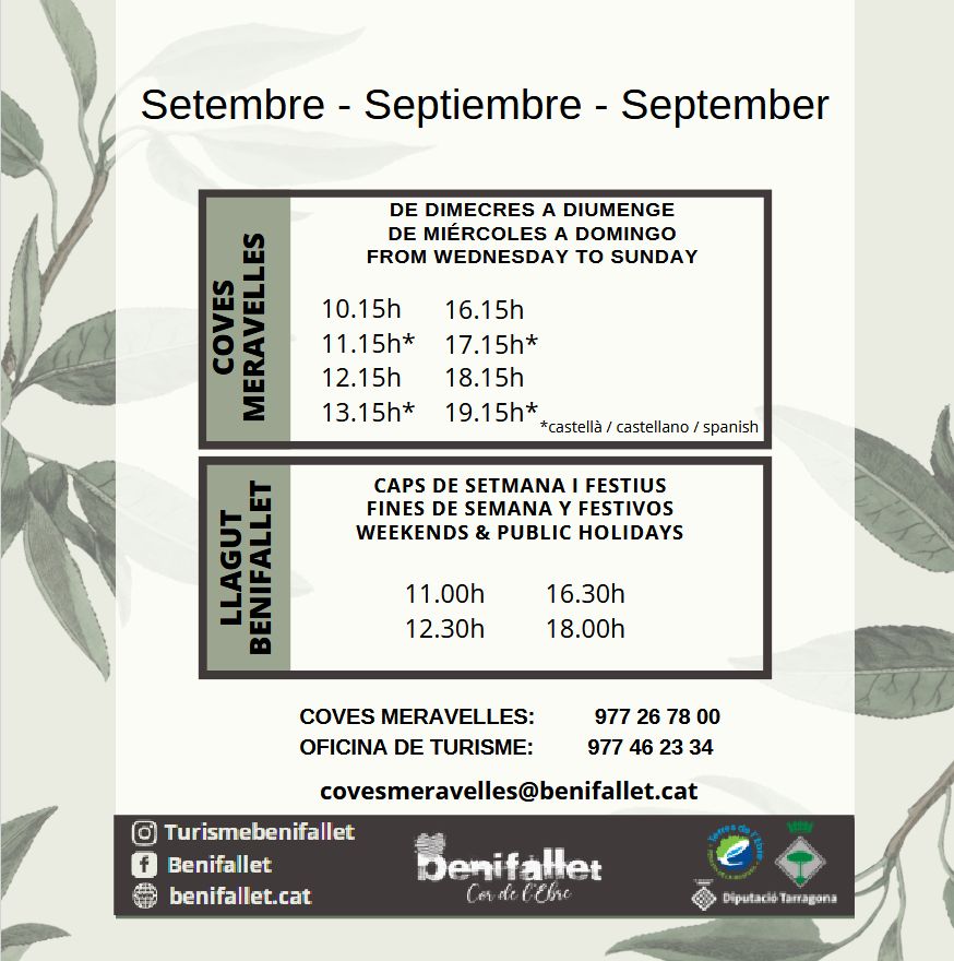Visites a les Coves Meravelles de Benifallet Visites a les Coves Meravelles de Benifallet