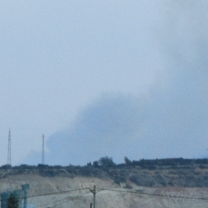 Un incendi crema al coll del Rajoler a Campred