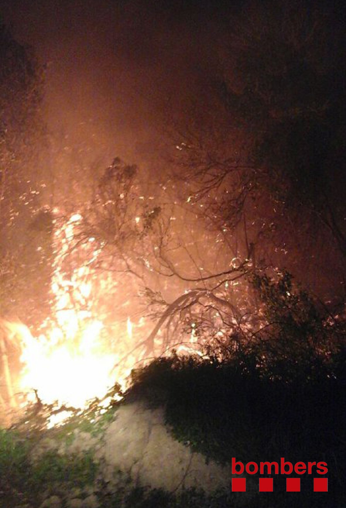 Un incendi crema al coll del Rajoler a Campred�