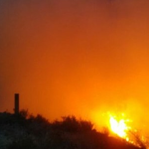 Un incendi crema al coll del Rajoler a Campred