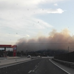 Un incendi crema al coll del Rajoler a Campred�