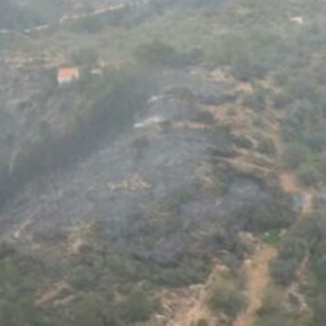 Un incendi crema al coll del Rajoler a Campred