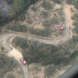 Un incendi crema al coll del Rajoler a Campred