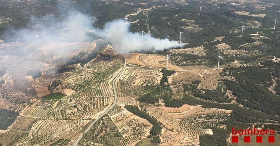 Declarat un incendi a la Fatarella, a la Terra Alta