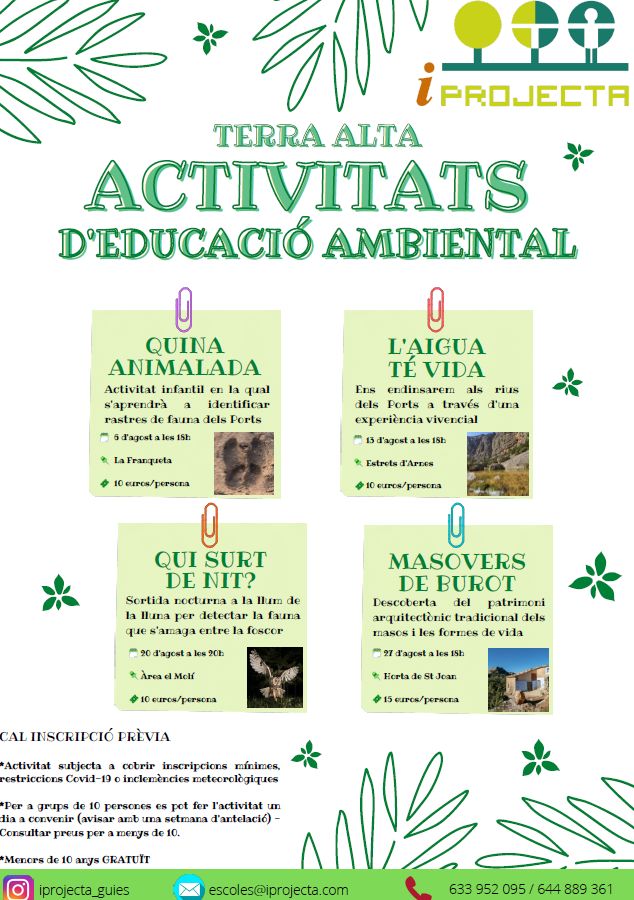 iPROJECTA. Educaci ambiental i guiatges | EbreActiu.cat, revista digital d’oci actiu | Terres de l’Ebre ...