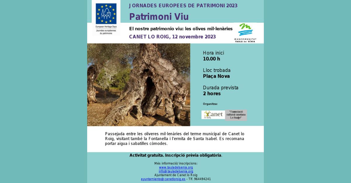 JEP2023 El nostre patrimoni viu: les oliveres mil�len�ries