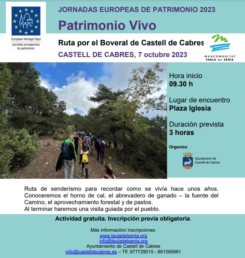 JEP23 Ruta pel Boveral de Castell de Cabres JEP23 Ruta pel Boveral de Castell de Cabres