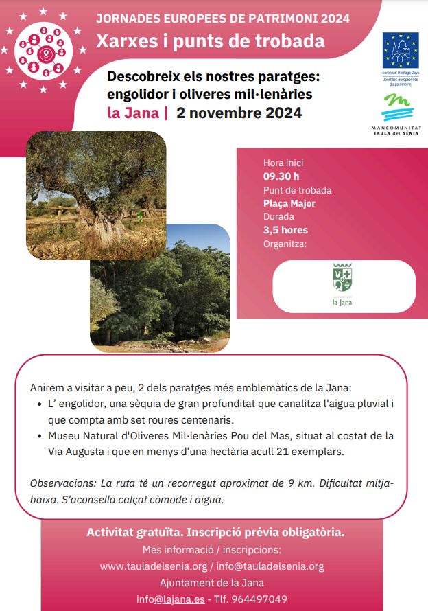 JEP24: Descobreix els nostres paratges: engolidor i oliveres mil�len�ries