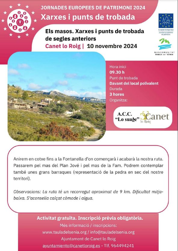 JEP24: Els masos. Xarxes i punts de trobada de segles anteriors JEP24: Els masos. Xarxes i punts de trobada de segles anteriors