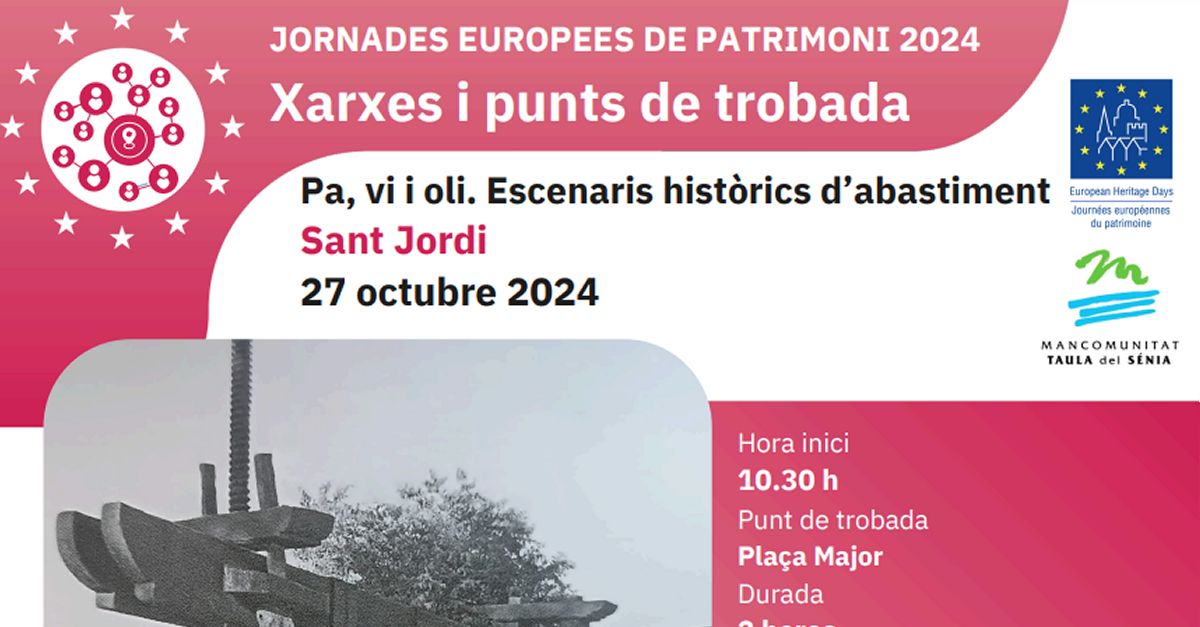 JEP24: Pan, vino y aceite. Escenarios hist�ricos de aprovisionamiento