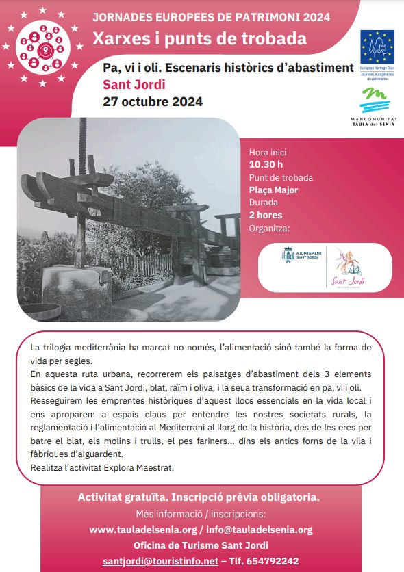 JEP24: Pa, vi i oli. Escenaris hist�rics d�abastiment