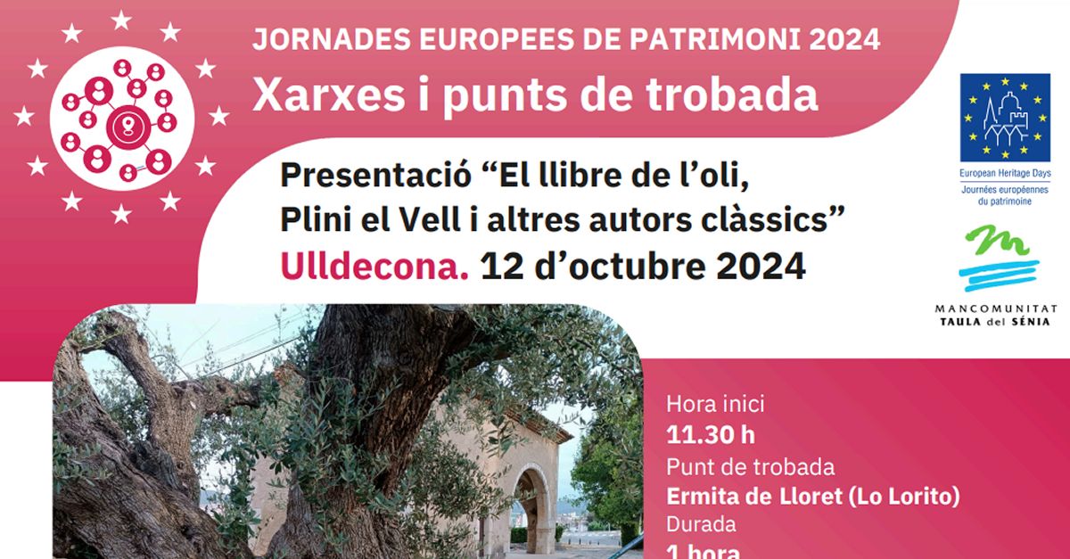 JEP24: Presentaci�n �El llibre de l�oli, Plini el Vell i altres autors cl�ssics�