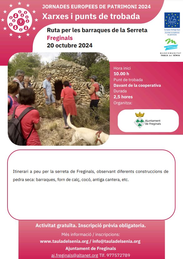 JEP24: Ruta per les barraques de la Serreta JEP24: Ruta per les barraques de la Serreta