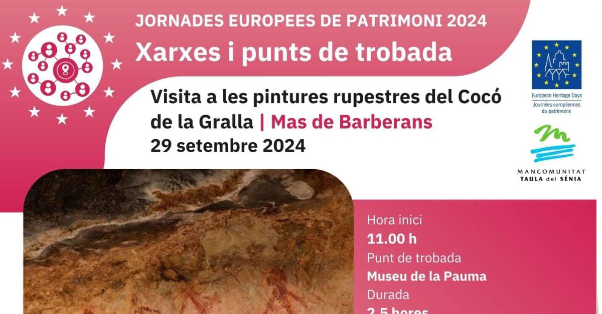 Jornadas Europeas del Patrimonio 2024: Visita a las pinturas rupestres del Coc� de la Gralla