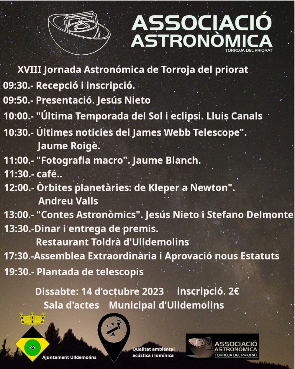 XVIII Jornada astron�mica de Torroja del Priorat