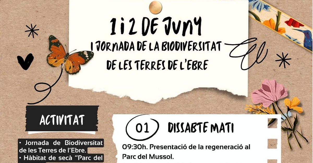L1 i 2 de juny se celebrar la I Jornada de la Biodiversitat de les Terres de lEbre