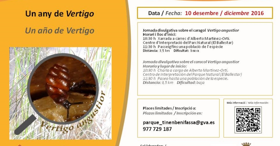 Un a�o de V�rtigo: Jornada divulgativa sobre el caracol Vertigo angustior 