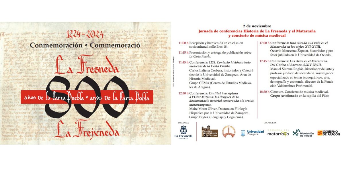 Jornades de confer�ncies Hist�ria de La Fresneda i el Matarranya i concert de m�sica medieval