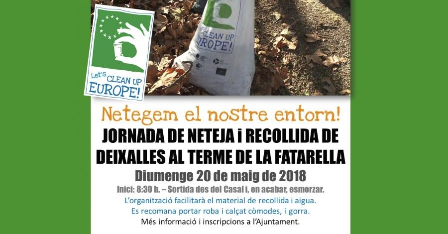 European Clean Up Day!: Jornada de limpieza al t�rmino de La Fatarella