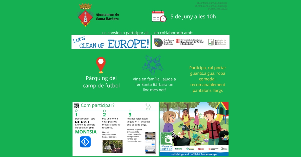 Jornada de neteja a Santa B�rbara #MontsiaCleanUpChallenge 2021