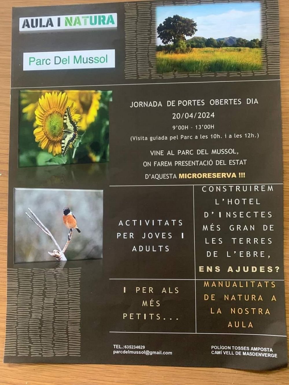 Jornada de portes obertes al Parc del Mussol Jornada de portes obertes al Parc del Mussol