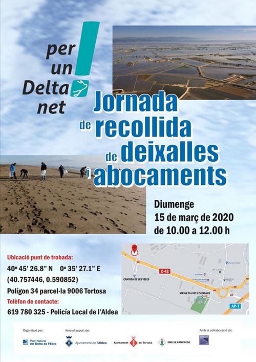 Jornada de recollida de deixalles abocaments al Delta de l’Ebre **SUSPESA Jornada de recollida de deixalles abocaments al Delta de l’Ebre **SUSPESA