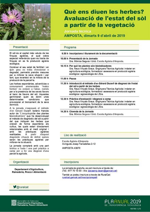 Jornada t�cnica: Qu� ens diuen les herbes?