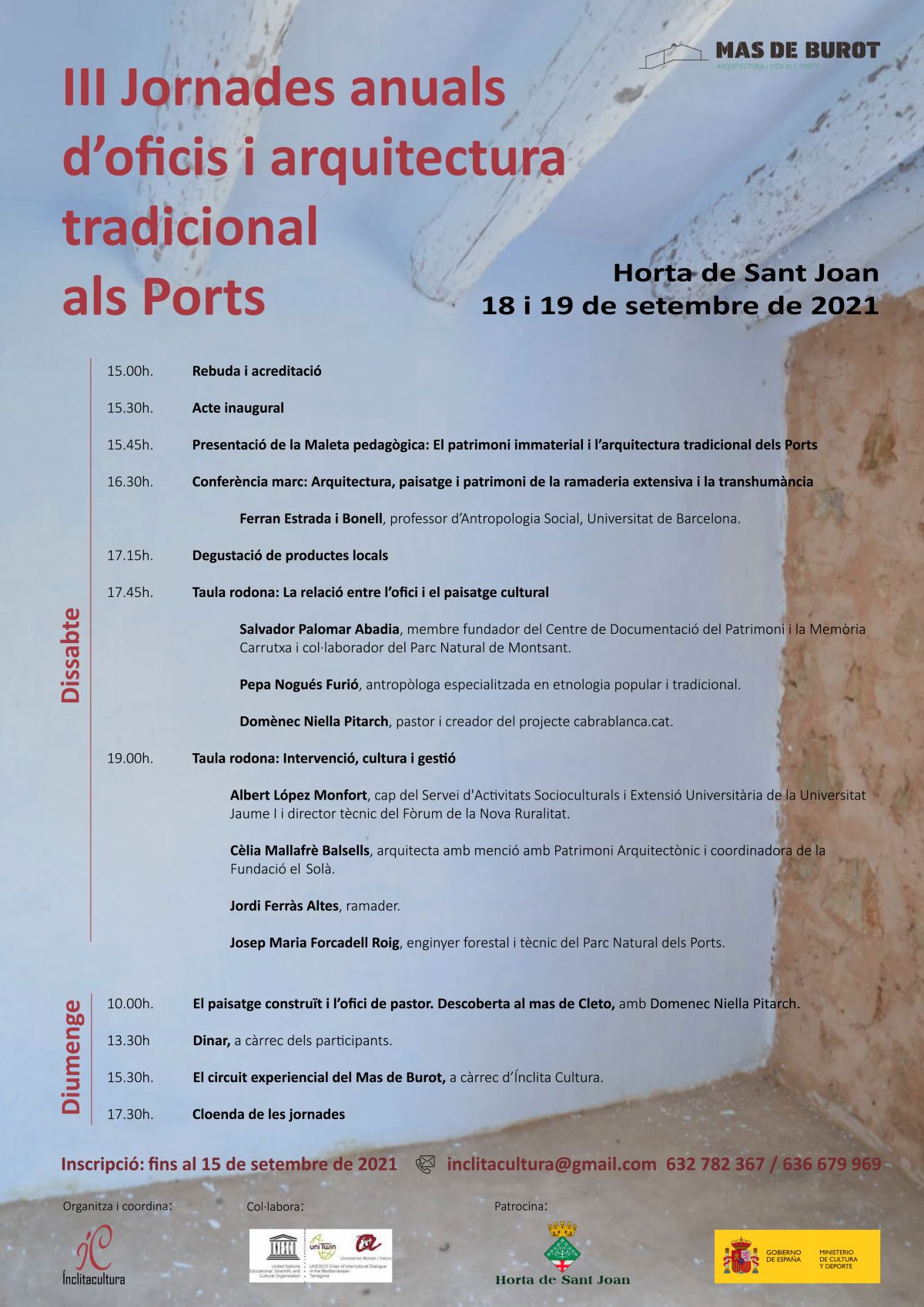 III Jornades d&rsquo;oficis i arquitectura tradicional als Ports