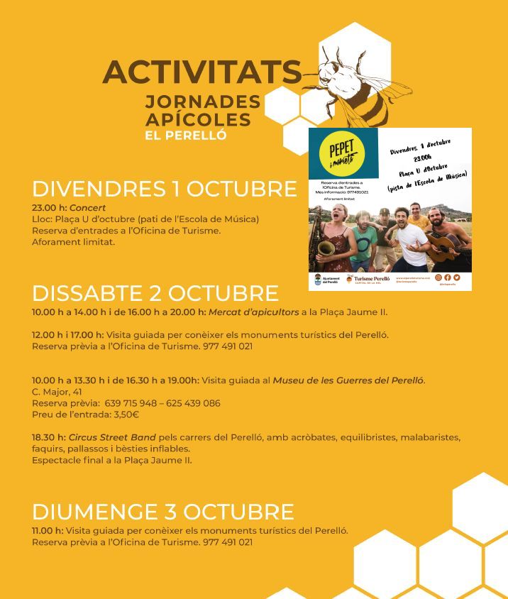 Activitats de les Jornades Apícoles del Perelló Activitats de les Jornades Apícoles del Perelló