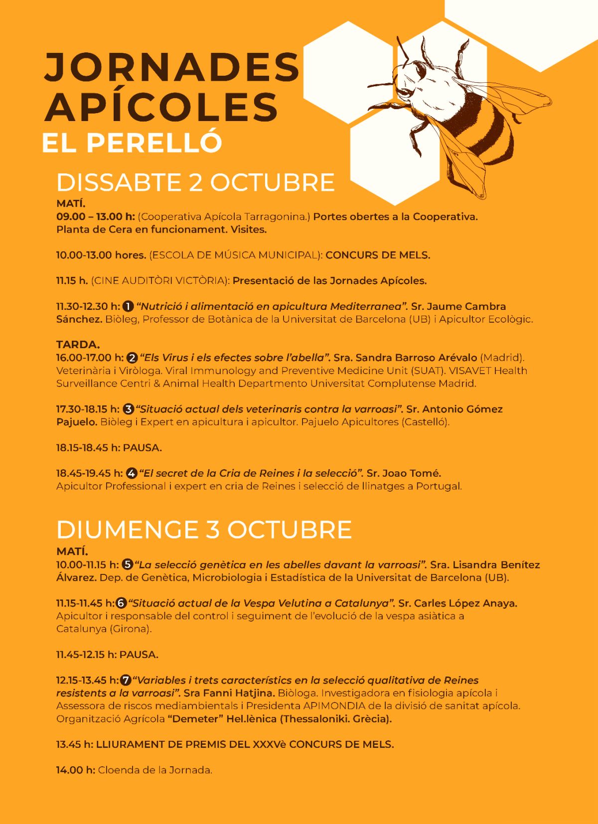 Jornades Apícoles El Perelló Jornades Apícoles El Perelló