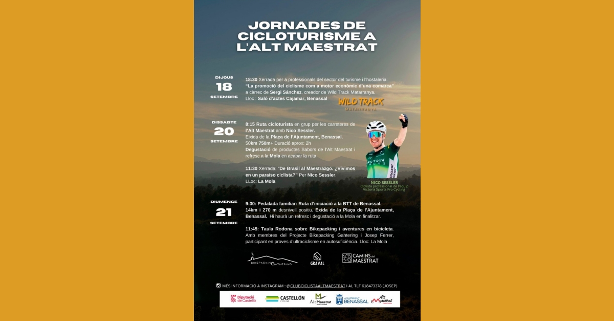 Charla «de Brasil al Maestrazgo. Vivimos en un paraíso ciclista» Charla «de Brasil al Maestrazgo. Vivimos en un paraíso ciclista»