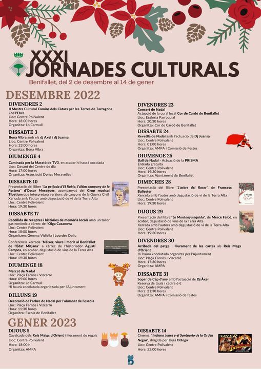 XXXI Jornades Culturals de Benifallet XXXI Jornades Culturals de Benifallet