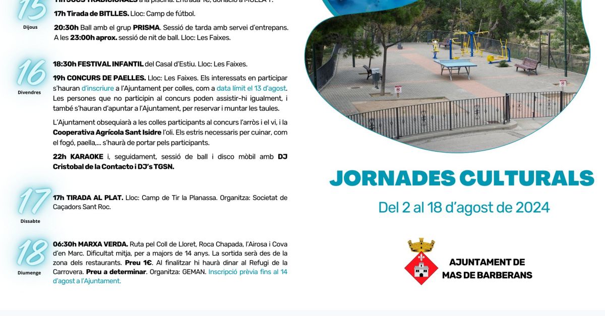 Jornadas culturales del Mas de Barberans Jornadas culturales del Mas de Barberans