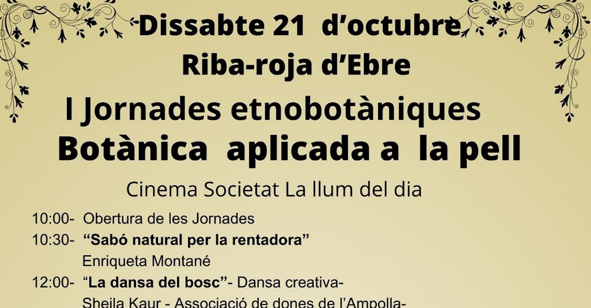 I Jornadas etnobot�nicas. Bot�nica aplicada a la piel