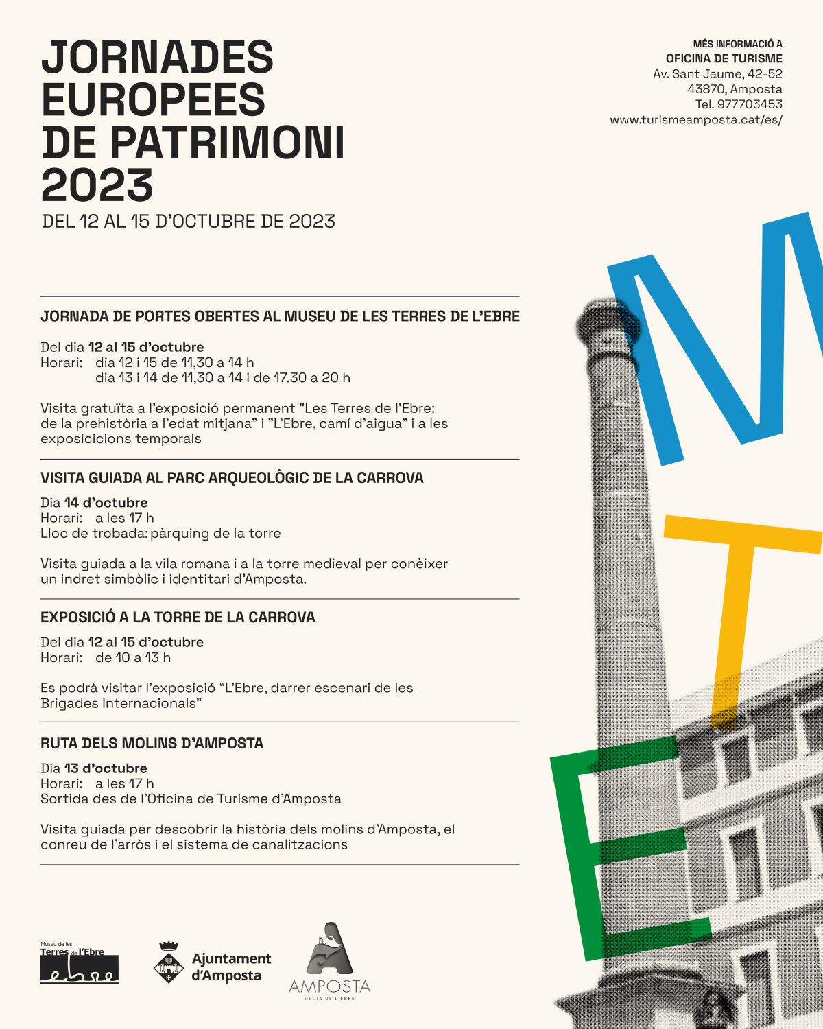 Amposta participa en una nova edició de les Jornades Europees del Patrimoni 2023 | EbreActiu.cat, revista digital d’oci actiu | Terres de l’Ebre ... Amposta participa en una nova edició de les Jornades Europees del Patrimoni 2023 | EbreActiu.cat, revista digital d’oci actiu | Terres de l’Ebre ...
