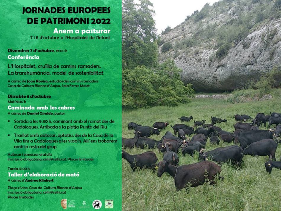 Jornades Europees de Patrimoni 2022. Anem a pasturar Jornades Europees de Patrimoni 2022. Anem a pasturar