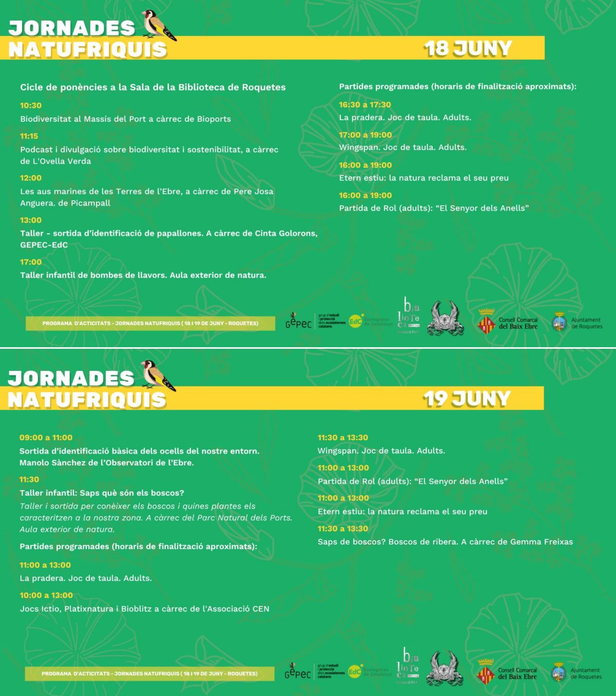 Jornades natufriquis 2022 Jornades natufriquis 2022