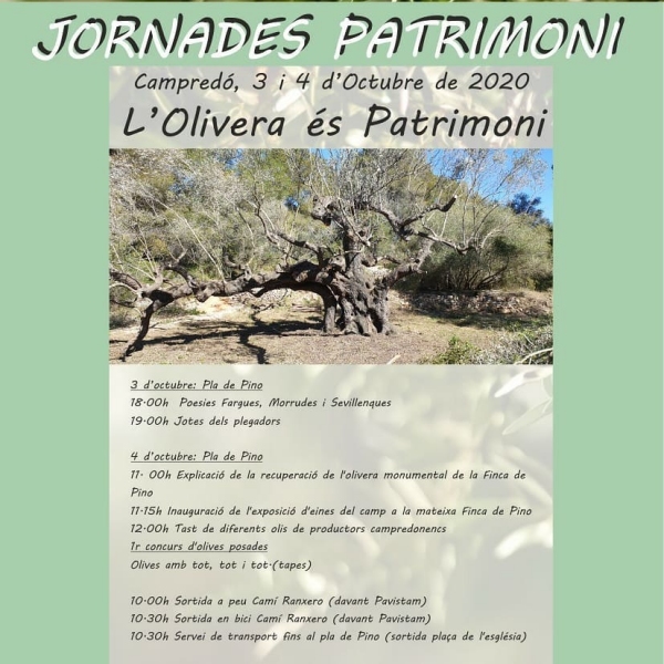 Jornades de Patrimoni de Campredó: L’olivera és patrimoni Jornades de Patrimoni de Campredó: L’olivera és patrimoni