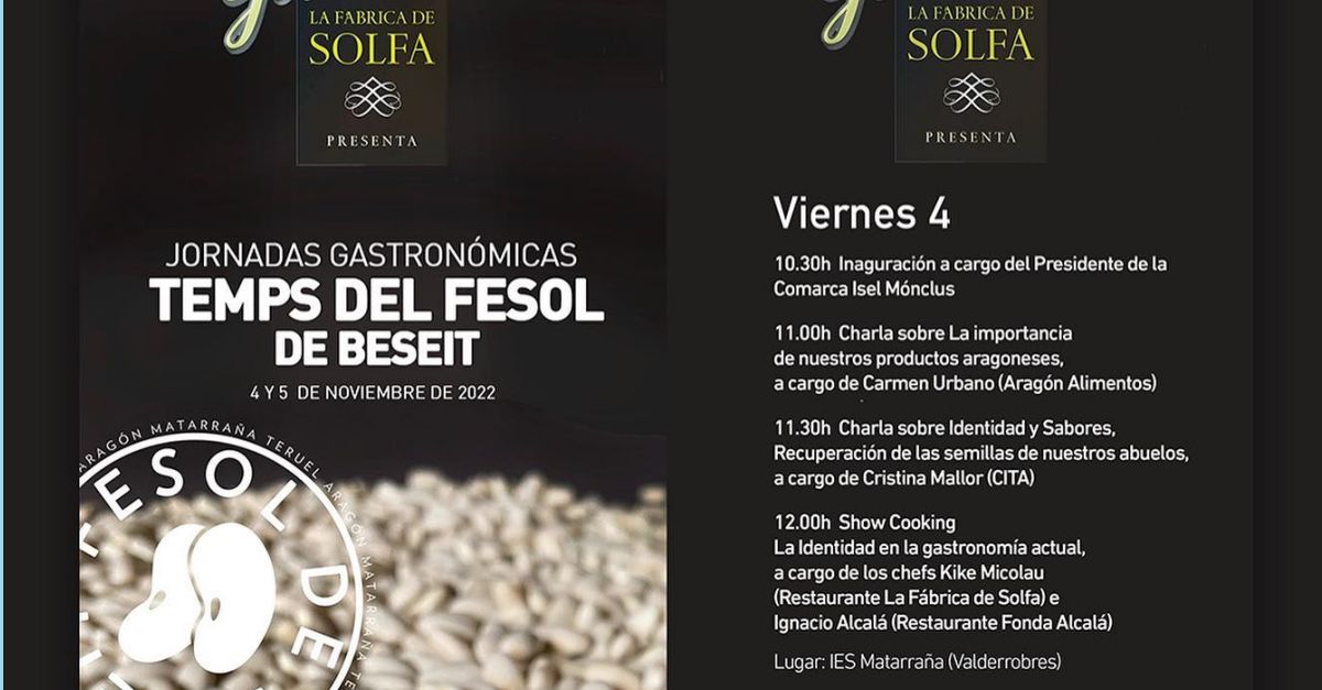 Jornadas gastron�micas Temps del fesol de Beseit