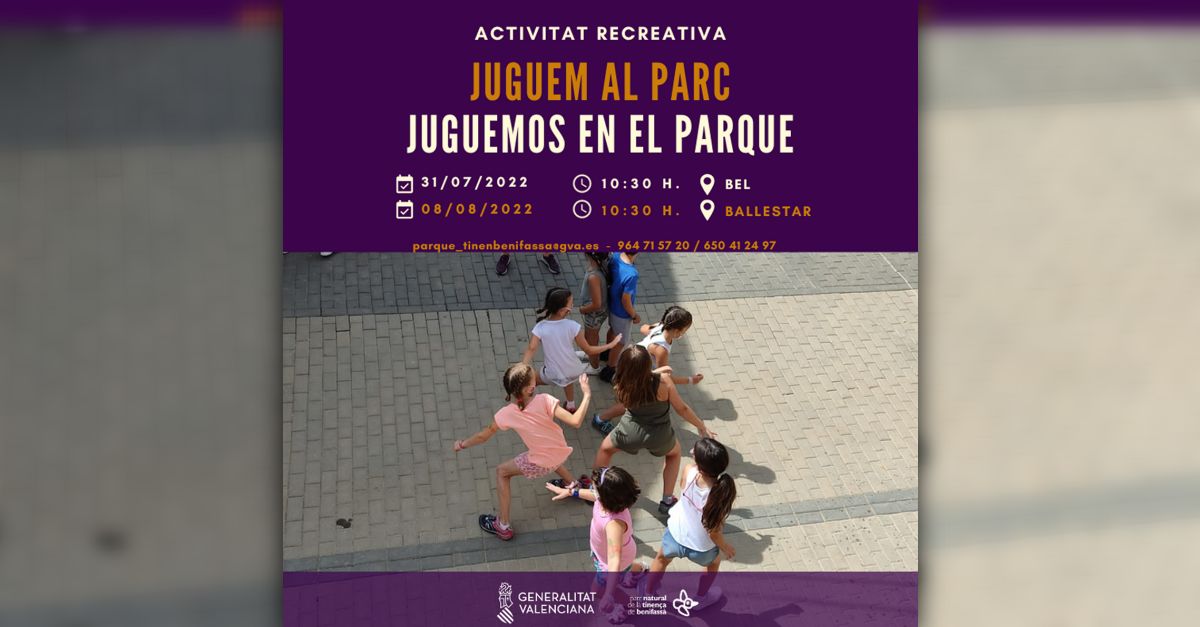Ven a jugar al Parque Natural de la Tinen�a de Benifass�